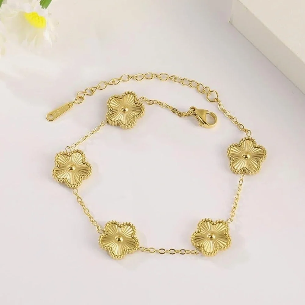 Gold Floral Bracelet